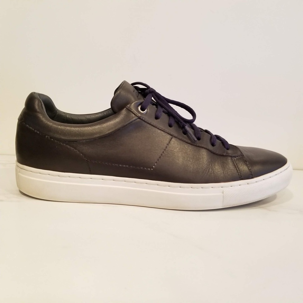 Hugo Boss Parkour Leather Fashion Sneakers Dark Brown Mens Casual Shoes Low Tops - Picture 2 of 12